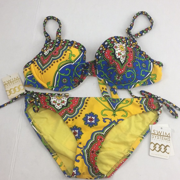 Swim Systems Other - NWT Cha-Ca Swim Systems Paisley Boho bikini M/L